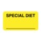 Nevs Label, Special Diet _ 7/8 x 1-5/8 Yellow w/Black VW-0039 - alternate 1